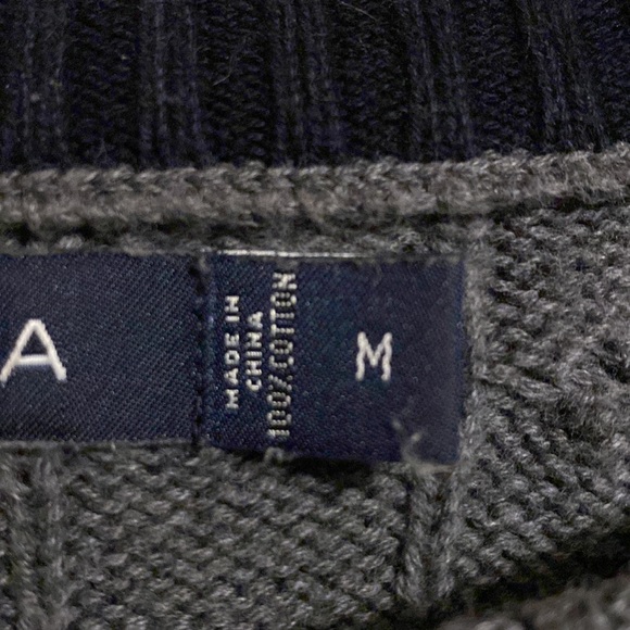 Nautica Grey Cable Knit Sweater - Picture 5 of 11